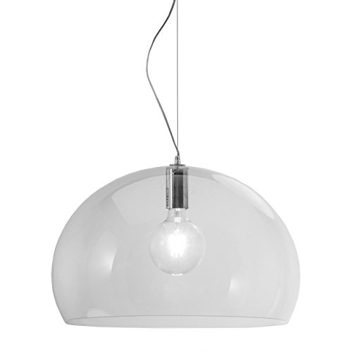 Kartell, FL/Y Icon, Fly, B4 9030, D: 52 cm, a sospensione, cristallo trasparente traslucido