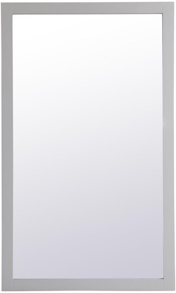 Elegant Decor Aqua 36" x 60" Wood Frame Bathroom Mirror in Gray