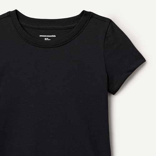 Amazon Essentials Camisetas de Manga Corta Niña, Negro, 9 años