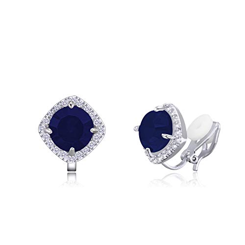 Boucles d'oreilles à clip 7mm en oxyde de zirconium brillant pour femmes et filles