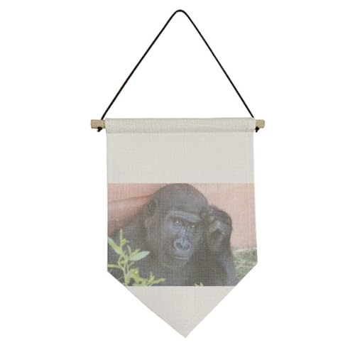 Drapeau Suspendu Chimpanzé Toile Décor Mural sans Cadre M