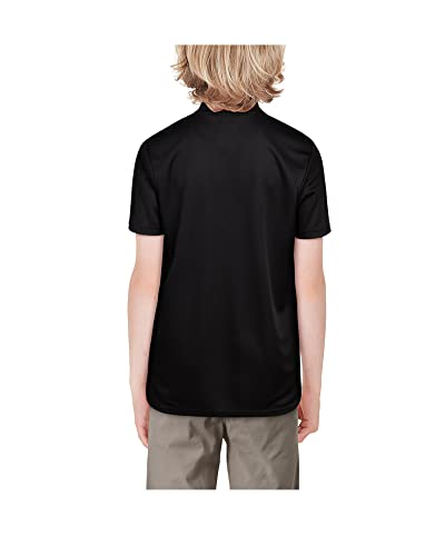 Galaxy By Harvic Boys' School Uniform Shirt - 2 Pack Moisture Wicking Short Sleeve Polo T-Shirt (8-20), Size 14-16, Black #TOP2