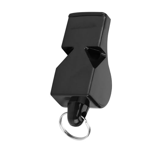 Silbato ABS negro para árbitro con correa y protección dental miniatura 4