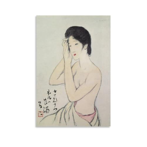 竹久夢二《女十題 ネルの感触》絵画ポスター ホーム装飾 パネル 壁アート 現代壁掛け 絵画 版画 芸術作品 インテリア20x30inch(50x75cm)
