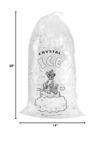 Crystal Clear Commercial Ice Bags with Drawstring (10 lb or 20 lb) - Extra STRONG, Reusable, Puncture-Proof - Safe Food Grade Plastic (1.5 mil) (20lb (Pack of 250)) image 4
