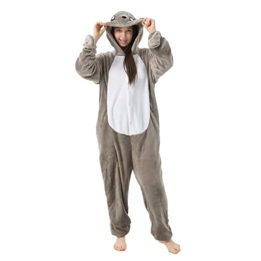 Katara 1744 – Seerobbe dräkt Onesie/jumpsuit body för vuxna kvinnor män som pyjamas eller pyjamas unisex – många olika djur