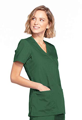 Cherokee womens Workwear Core Stretch Mock Wrap Scrubs Shirt Medical Scrubs (pack of 1)