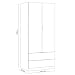 Habitdesign LC1222F - Armario Dos Puertas, Acabado en Color Roble Canadian y...