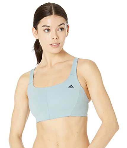 adidas Women's Standard Studio Medium Support Better Level Bra, Magic Grey, DD