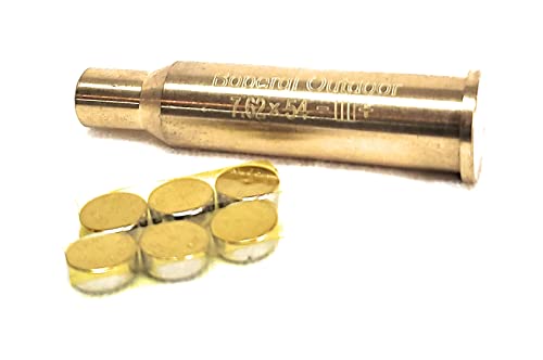 Bopergl Outdoor Laser Bore Sight Set +762X54 For 223/5.56,9Mm,7.62X39,30-30Win,30-06/.25-06/270Win,243/308/7.62X51,45 Acp Caliber Rifle Handgun Brass Red Dot Boresight Lazer Kit #TOP4