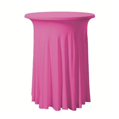 Couvertures de table de cocktail rondes en élasthanne prune - 2