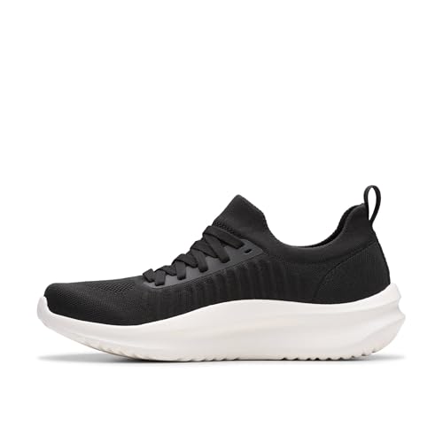 Clarks Clarks Women's Solevana Lace CloudSteppers Sneaker, Black Textile, 8