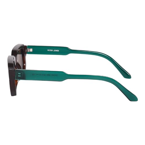 Image of Peter Jones Brown Unisex Broad Frame Square UV /UB Protected Sunglasses (3887BW)