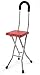 FHISD Béquilles Old Man Walking Stick Tabouret Vieux Quatre Pieds Pliant Siège Multifonction Tabouret Quatre Pieds Canne Tabouret Chaise Trois Pieds Tabouret Rond Surface Walker,Béquilles