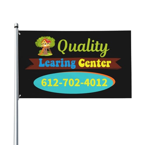 Funny Day Care Quality Learing Center Learning Flag - Vivid Color And Fade Proof Double Stitched Polyester With Brass Grommets 3 X 5 Ft Flags