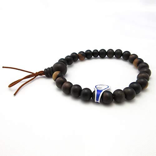 Black Persimmon Wood Bracelet Japanese Kaki Juzu Rosary Prayer Beads Jewel Handmade Kyoto Meditation Chakra Mala Beads (8.0Mm) #TOP4