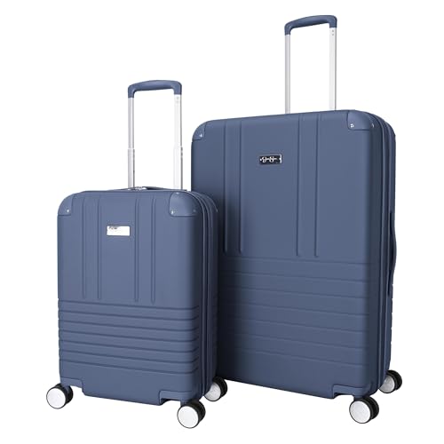 Jessica Simpson Countryside 2-Piece Set (21 & 30) Expandable 8-Wheel Spinner Large Checked Luggage Suitcase, Oceanview