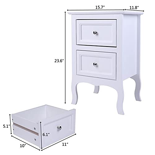 Table de chevet scandinave blanche pour optimiser le rangement des studios - 2