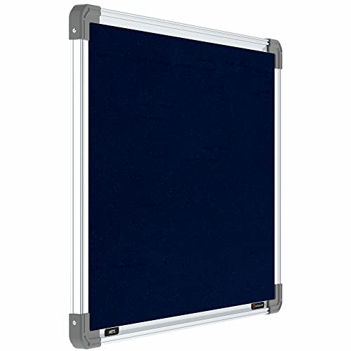 Image of Scholar Art Metis 1.5x2 Feet Fabric Pin-up Notice Board for Study Room & Wall | High Strength Velvet Cloth + High Density Soft Board for Pinning Photos, Sticky Notes & Reminders (Dark Blue)