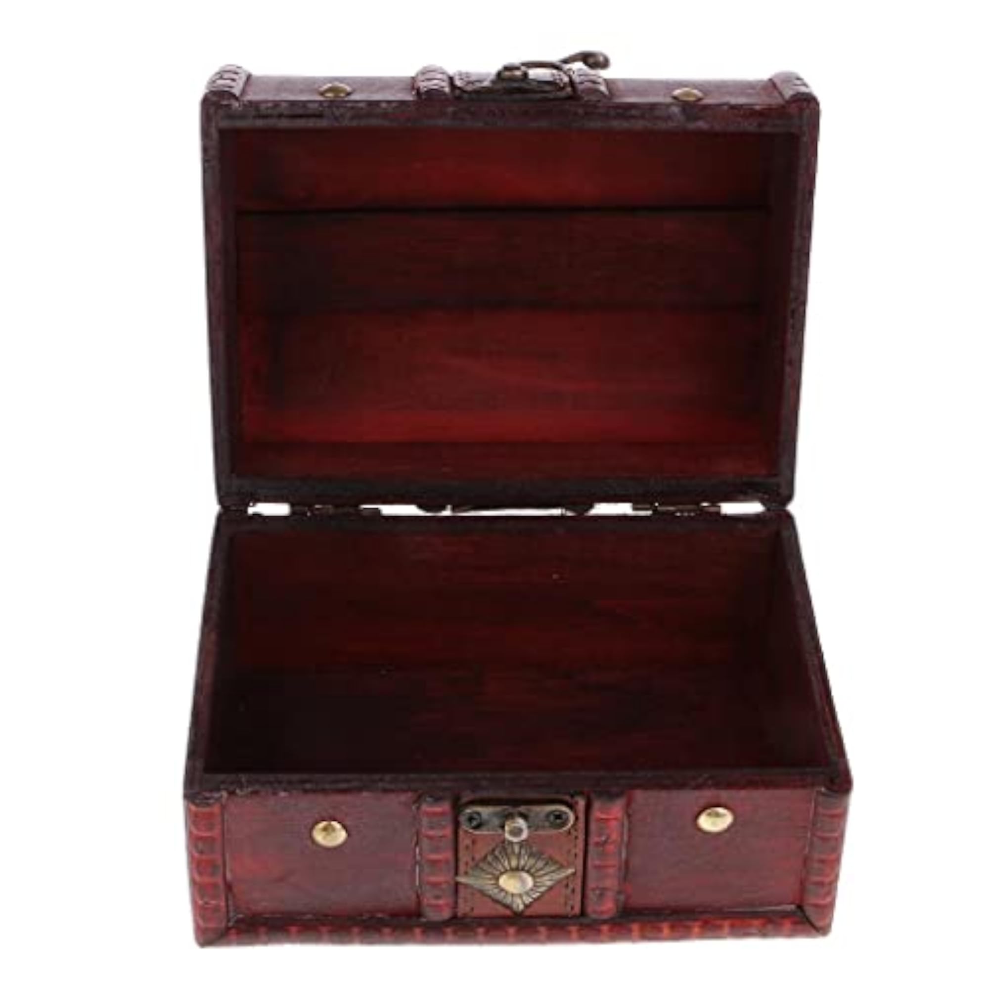 2Pcs Vintage Wood Jewelry Box for Necklace & Bracelet Storage
