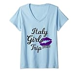 Photo Gallery donna italia girls trip 2023 vacation outfit matching group maglietta con collo a v Photo Gallery donna italia girls trip 2023 vacation outfit matching group maglietta con collo a v