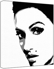 Ana Malhoa (100% Original Painting. Not A Print ) Acrylic Paint On Deep Framed Canvas (60 x 50 x 1.8 cm) 3-Colour Black/Grey/White-image-36
