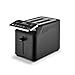 Tower T20096BLK Cavaletto Mirage 2 Slice Toaster with Digital Control Panel, 5 Pre-Set Toasting Options, Countdown Timer, Memory Function, 925W, Black with Chrome Trim