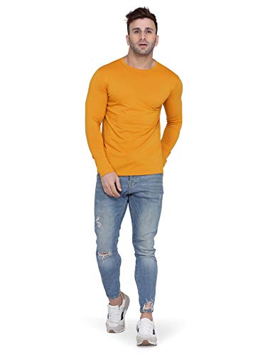 Image of Self Design Men Full Sleeve Round Neck Multicolor T-Shirt (Pack of 2)