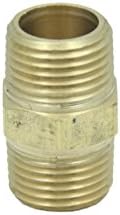 LTWFITTING Lead Free Brass Pipe Hex Nipple Fitting 1/2" Male NPT Air Fuel Water(Pack of 200)