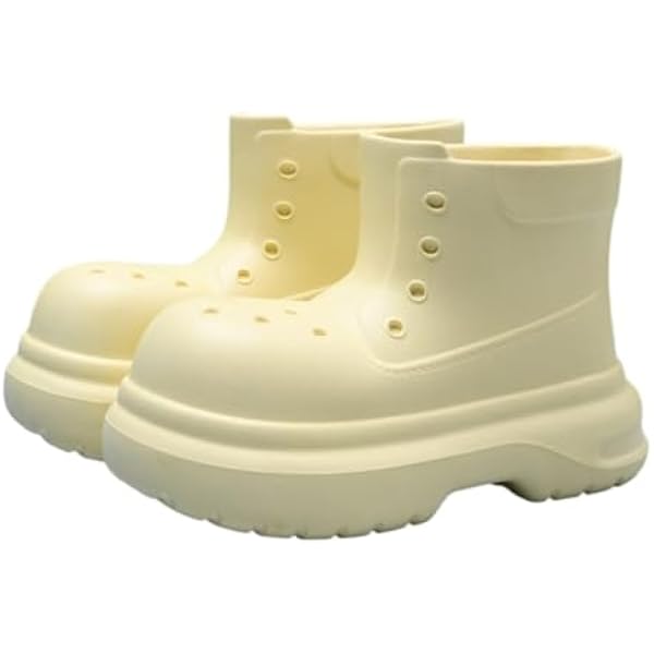 Kalosze Gumowce Lekkie Damskie, Grube, Antypoślizgowe, Wodoodporne, Krótkie, Rurkowe, Przeciwdeszczowe Buty Do Wody Na Zewnątrz Rain Boot