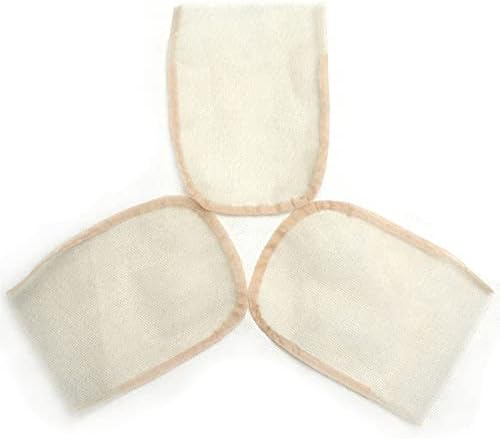 3 PCS Lace Net for Making or Ventilating Lace Wig Closure Caps 4"X4", Transparent Color (4X4, Transparent)