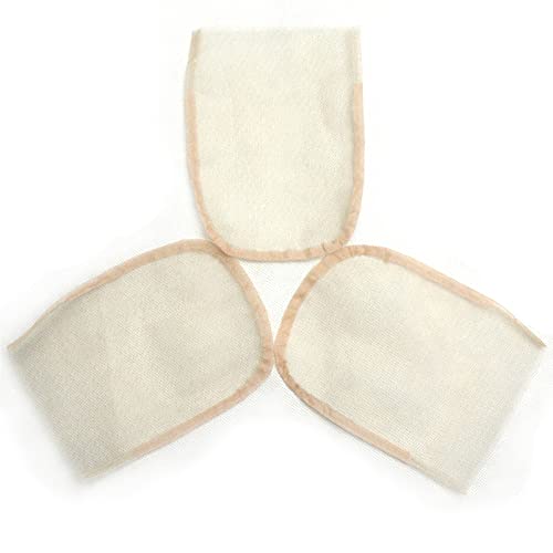 BLUPLE 3 PCS Lace Net for Making or Ventilating Lace Wig Closure Caps 4"X4", Transparent Color (4X4, Transparent)