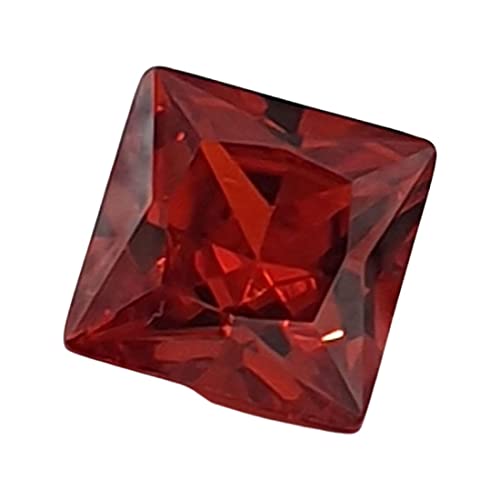 Zircone rouge rectangulaire 8,25 carats : l'éclat durable sans ternissement