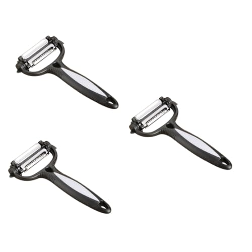 IMIKEYA - IMIKEYA 3 Stück 3 1 Fruchtschalenschäler Gemüseschälwerkzeug Fruchtschäler Schwenkschäler Gemüseschneider Schäler Gemüsereibe Gemüse-spiralisierer Drehbarer Slicer-schäler Käsereibe Black