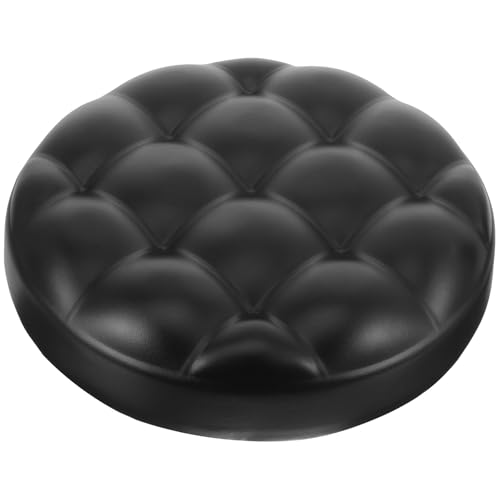 Toyvian Reemplazo de Asiento Redondo para Taburete de Bar, Cojín de Poliuretano Negro Esponja, Accesorio para Banqueta Giratoria, Funda para Silla de Cocina y Restaurante, Uso Doméstico