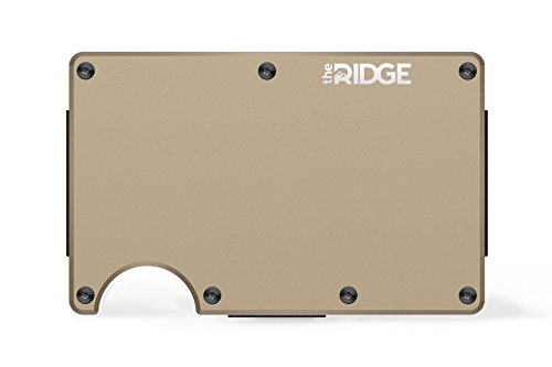 [ザ リッジ] スマートフォンよりも薄い財布 アルミニウム マネーバンド キャッシュストラップ デザートタン