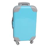 Fashion Doll Suitcase Travel Case Trunk for 18 Inch Doll Gift, Blue