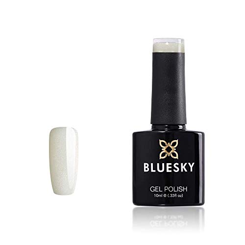 Bluesky Gel Nail Polish, Sparkle Droplet, 80536, White, Glitter, Long Lasting, Chip Resistant, 10 ml (Requires Drying Under UV LED Lamp)
