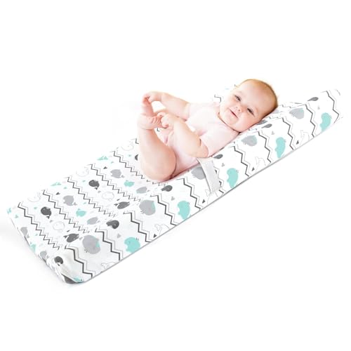 Image of Stretchy Changing Pad Covers for Boys Girls,2 Pack Jersey Knit,Elephant & Whale