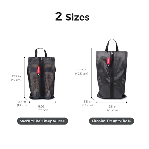 pack all Shoe Bag for Travel, Water-Resistant Shoe Pouch for Gym, Odor-Resistant Soccer Cleats Bag for Sport (Dual Pocket Version) - Thumbnail 7