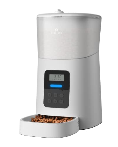Image of PETLIBRO Automatic Cat Feeder, 6L Auto Pet Cat Dry Food Dispenser with Clog-Free Design, Low Food LED Indication, 0-50 Portion Control for 1-6 Meals Daily, 10s Voice Recorder for Small & Medium Pets
