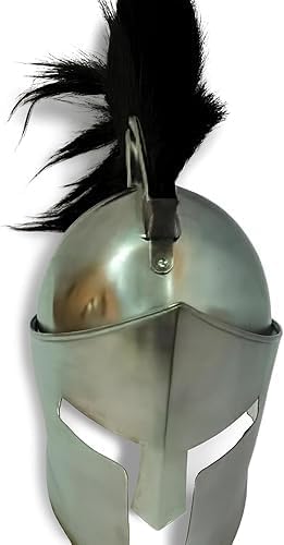 Spartan King Leonidas Helmet – Handcrafted Greek Warrior Armor Helmet, Movie Replica Spartan 300 Costume Helmet for Cosplay
