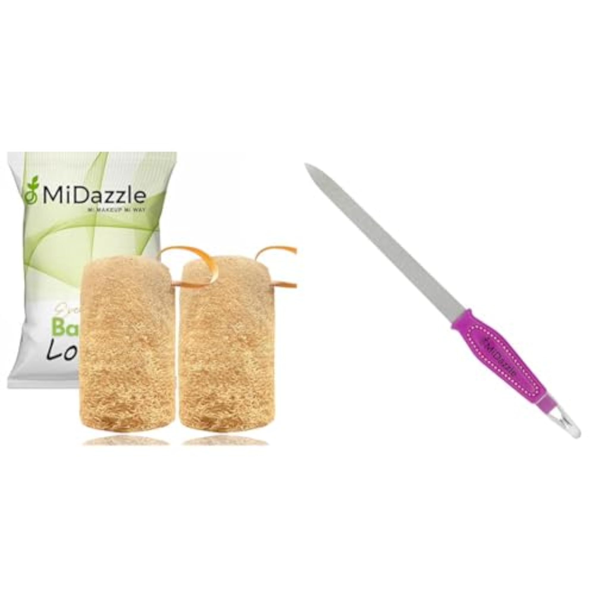 Natural Body Scrubber Loofah for Bathing, Pack of 2