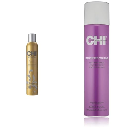 CHI Keratin Flex Finish Hair Spray y Magnified Volume Finishing Spray miniatura 1