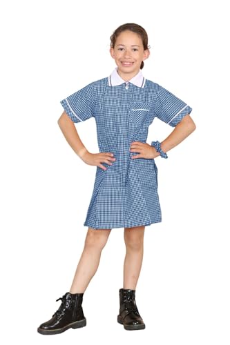 Robe école vichy à manches courtes idéale pour les journées scolaires et le plein air