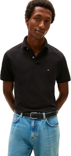 Tommy Hilfiger Maglietta Polo Maniche Corte Uomo 1985 Regular Fit, Nero (Black), Xxl