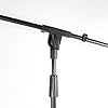 NJS Professional Microphone Stand Kit - Adjustable Height Tripod Boom Mic Stand with Foldable Arm and Secure Spring-Loaded Clip Holder for Stage & Studio Use #3