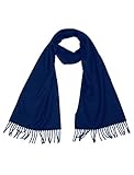 LOVARZI Sciarpa uomo cachemire Blu navy - Sciarpa in cashmere donna - Sciarpe invernali uomo donne