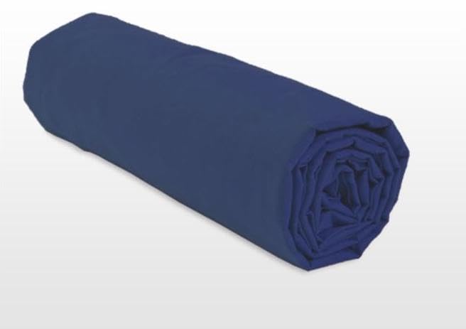 HOME LINGE PASSION, Dark Blue Fitted Sheet 180 x 200 + 35 cm 100% Cotton 57 Thread Count (Label Oeko-TEX Label) - Image 4