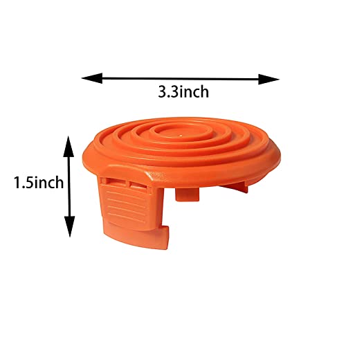 THTEN 50019417 Weed Eater Replacement Spools Cap Covers Compatible with Worx WA0007 WG116 WG119,50022833 Trimmer Line Cover,Weed Eater Spool Cap for Worx Parts 3 Pack
